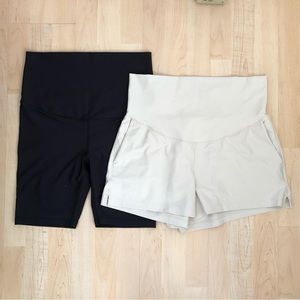 Old Navy Maternity Powersoft Shorts Bundle Small Biker Short